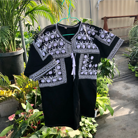 Hand Embroidered Floral Tlahuitoltepec Women's Blouse