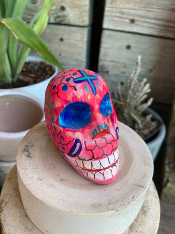 Pink Skull Alebrije - Medium